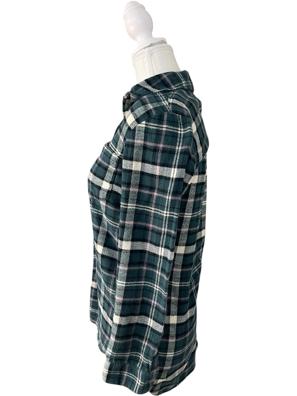 Madewell Flannel Classic Ex-Boyfriend Shirt Green - Picture 6 of 16